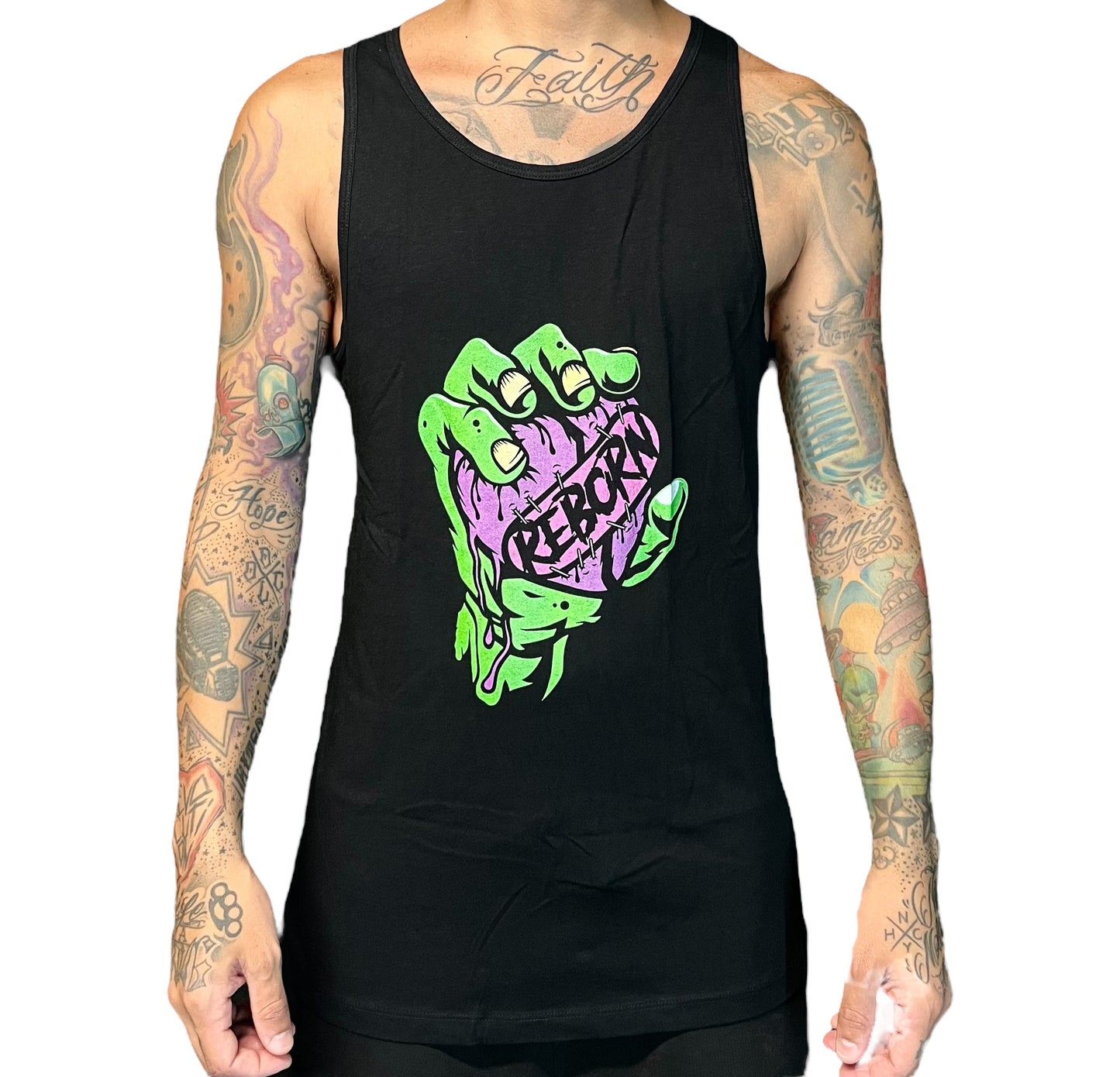 Tank top reborn zombie hand green