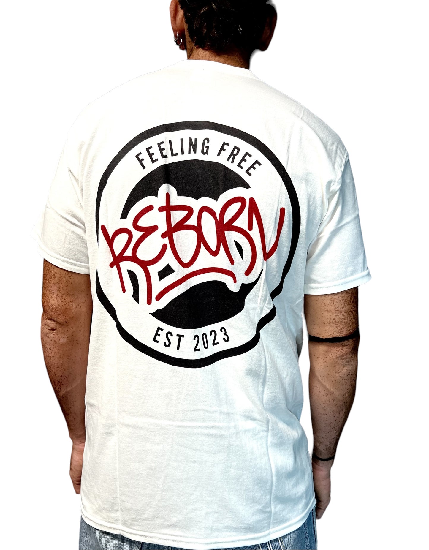 T-Shirt reborn feeling free white