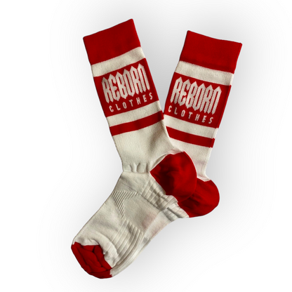 Socks mid high Red/white