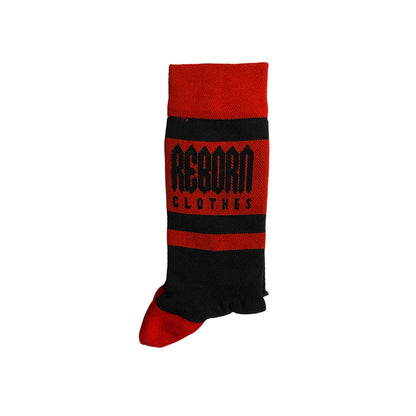 Socks mid high black/red