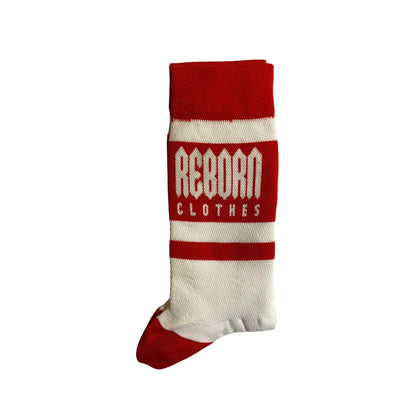 Socks mid high Red/white