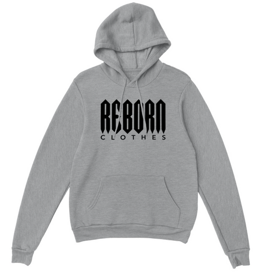 Hoodie girl reborn logo grey