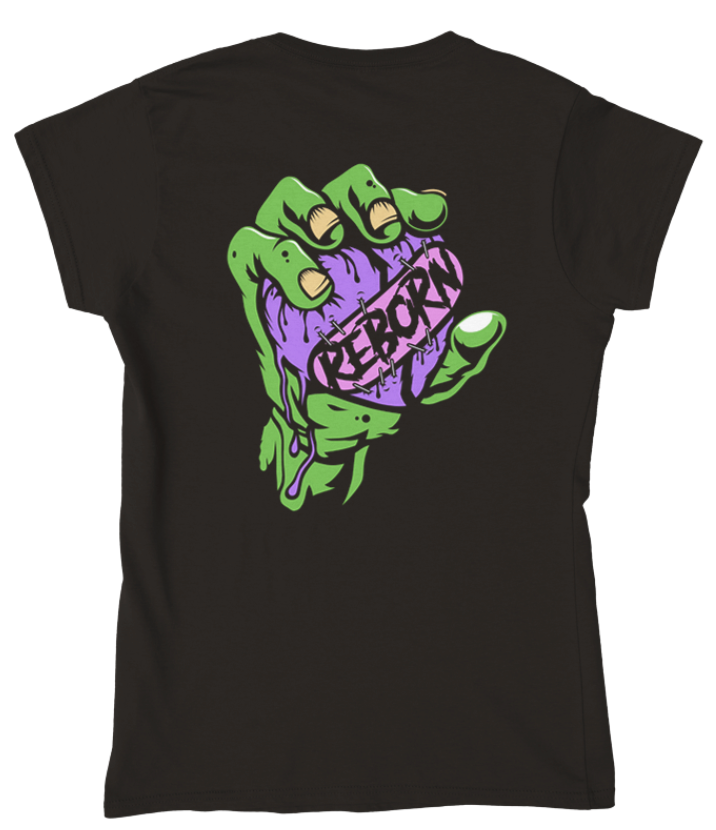 T-shirt reborn girl zombie hand