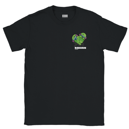 T-shirt reborn skate heart